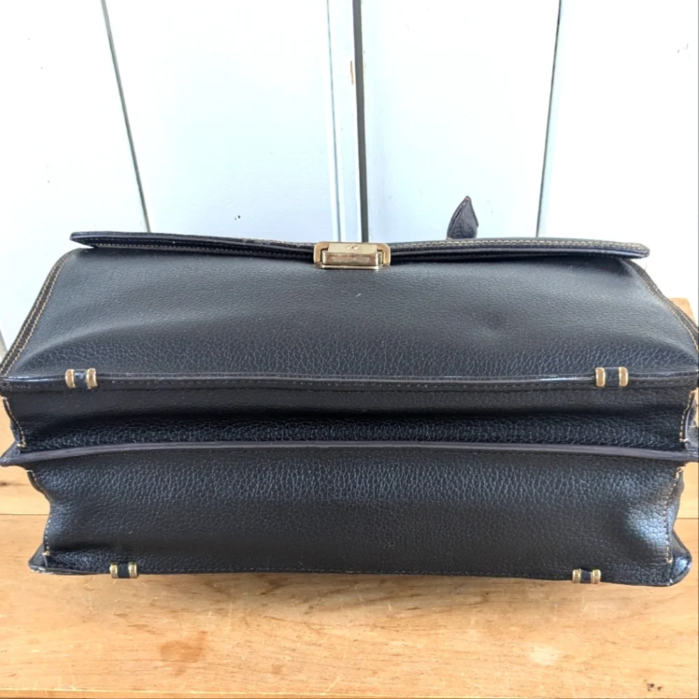 Vintage Brooks Brother Pebble Grain Leather Briefcase